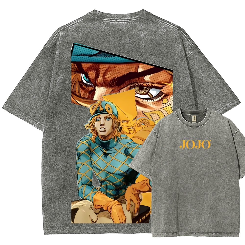 Jojo's Bizarre Adventure Unisex Fit Washed T-Shirt 2605001142