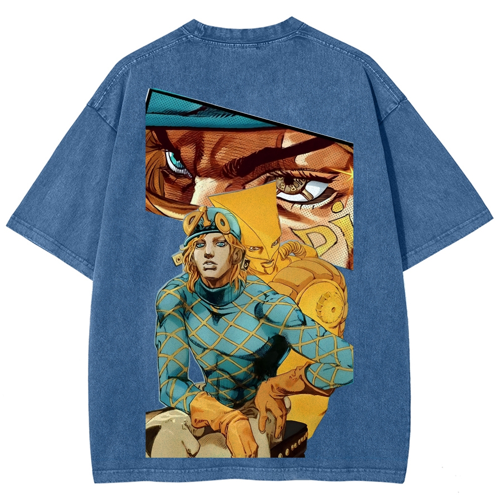 Jojo's Bizarre Adventure Unisex Fit Washed T-Shirt 2605001142