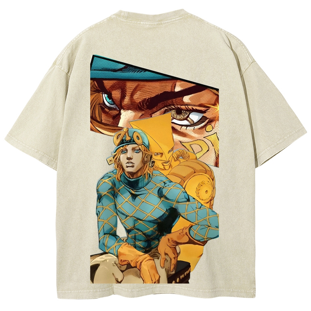 Jojo's Bizarre Adventure Unisex Fit Washed T-Shirt 2605001142