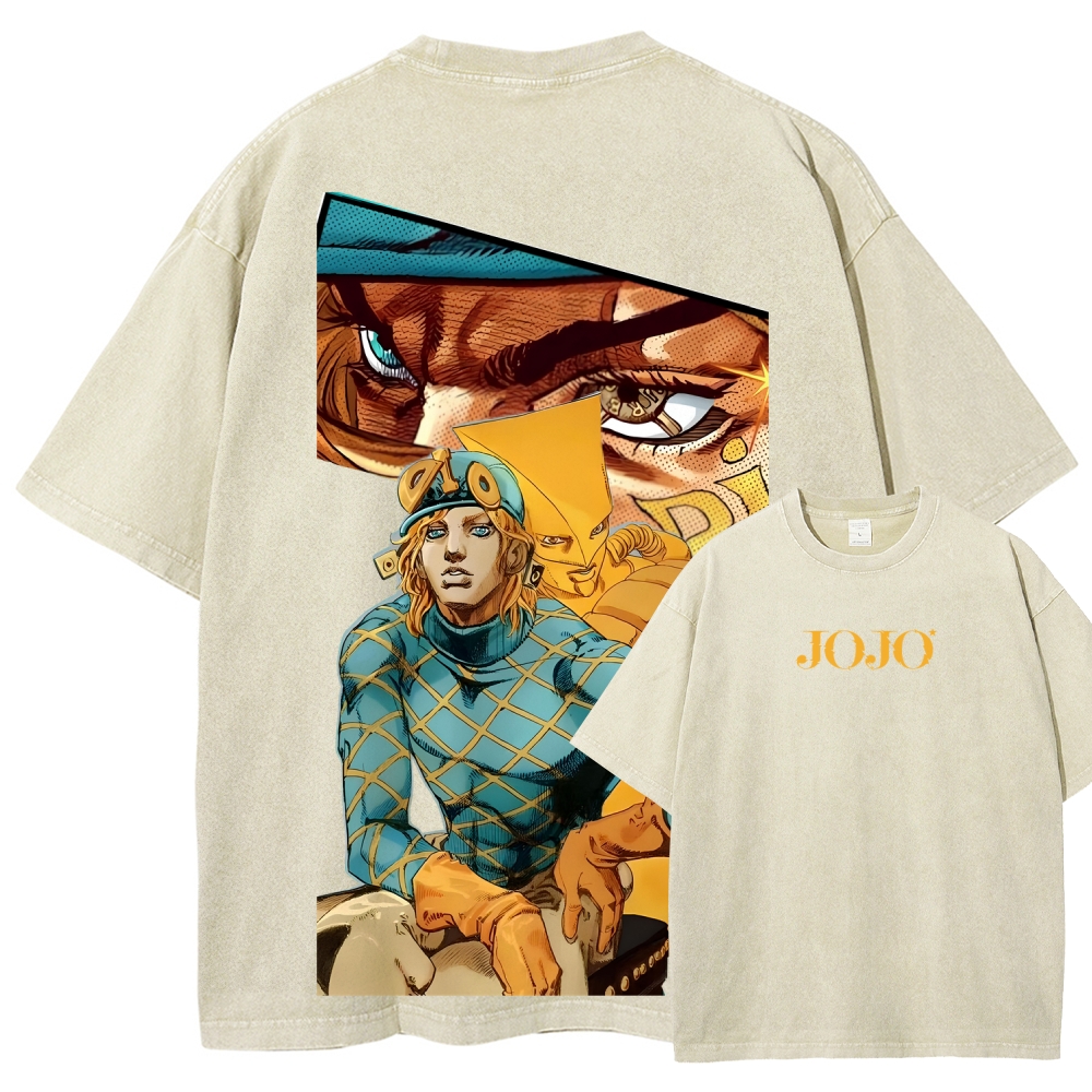 Jojo's Bizarre Adventure Unisex Fit Washed T-Shirt 2605001142