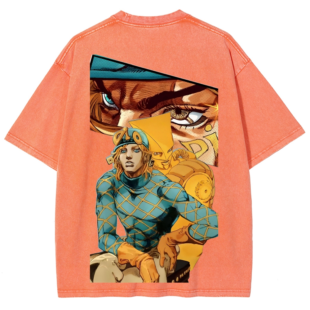 Jojo's Bizarre Adventure Unisex Fit Washed T-Shirt 2605001142