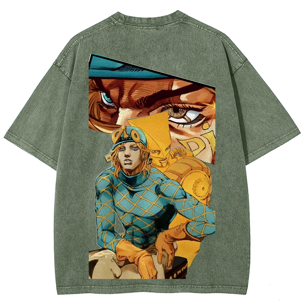 Jojo's Bizarre Adventure Unisex Fit Washed T-Shirt 2605001142
