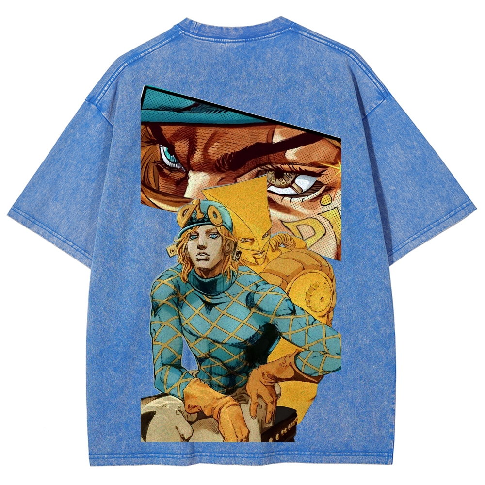 Jojo's Bizarre Adventure Unisex Fit Washed T-Shirt 2605001142