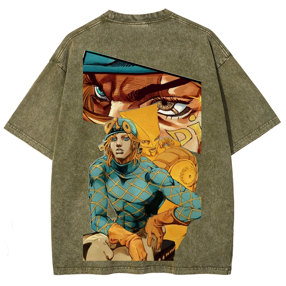 Jojo's Bizarre Adventure Unisex Fit Washed T-Shirt 2605001142