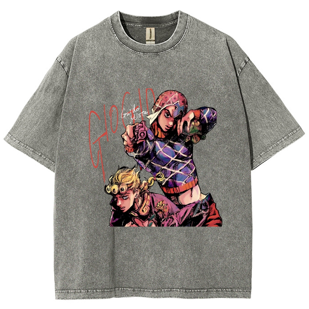 Jojo's Bizarre Adventure washed tshirt 2605001144