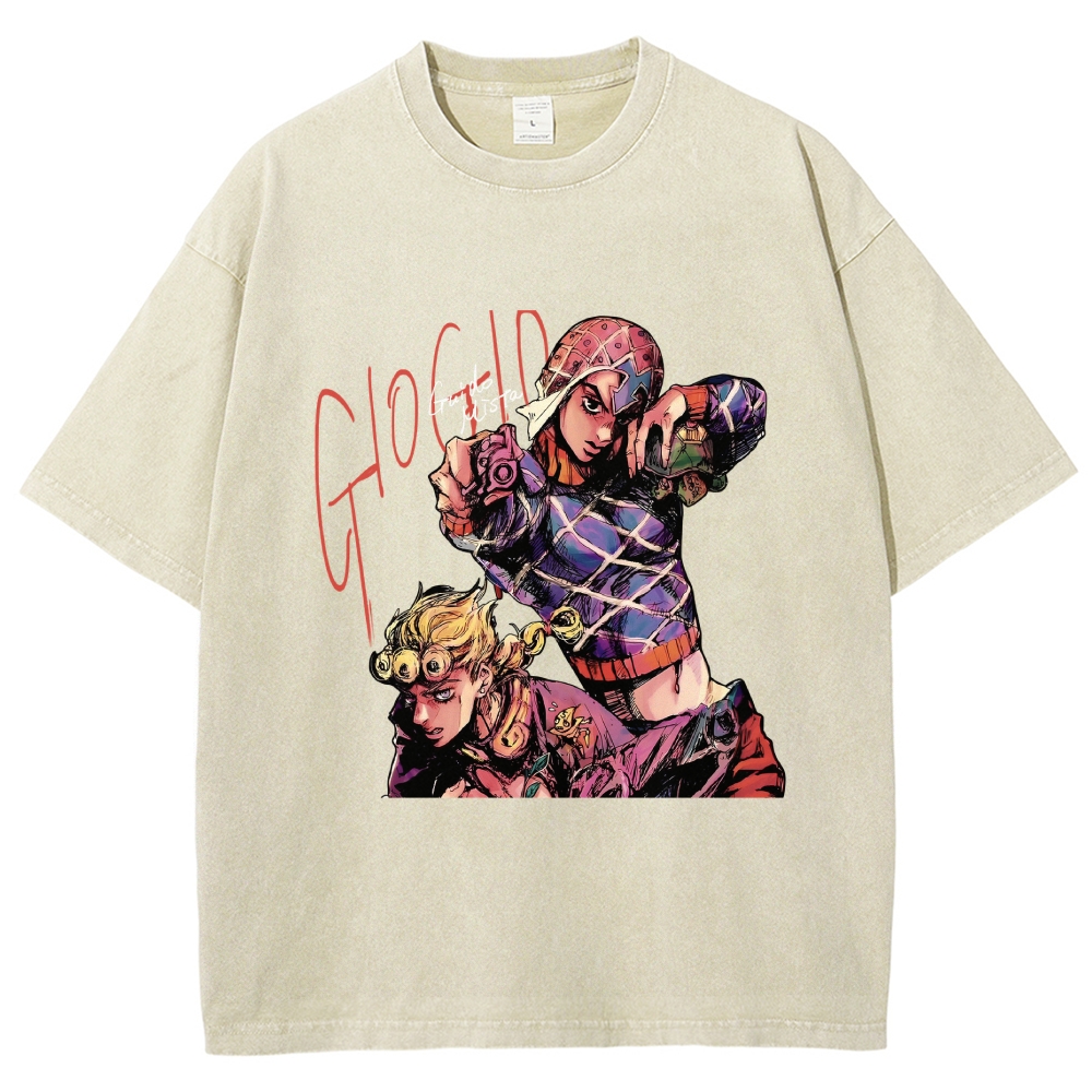 Jojo's Bizarre Adventure washed tshirt 2605001144