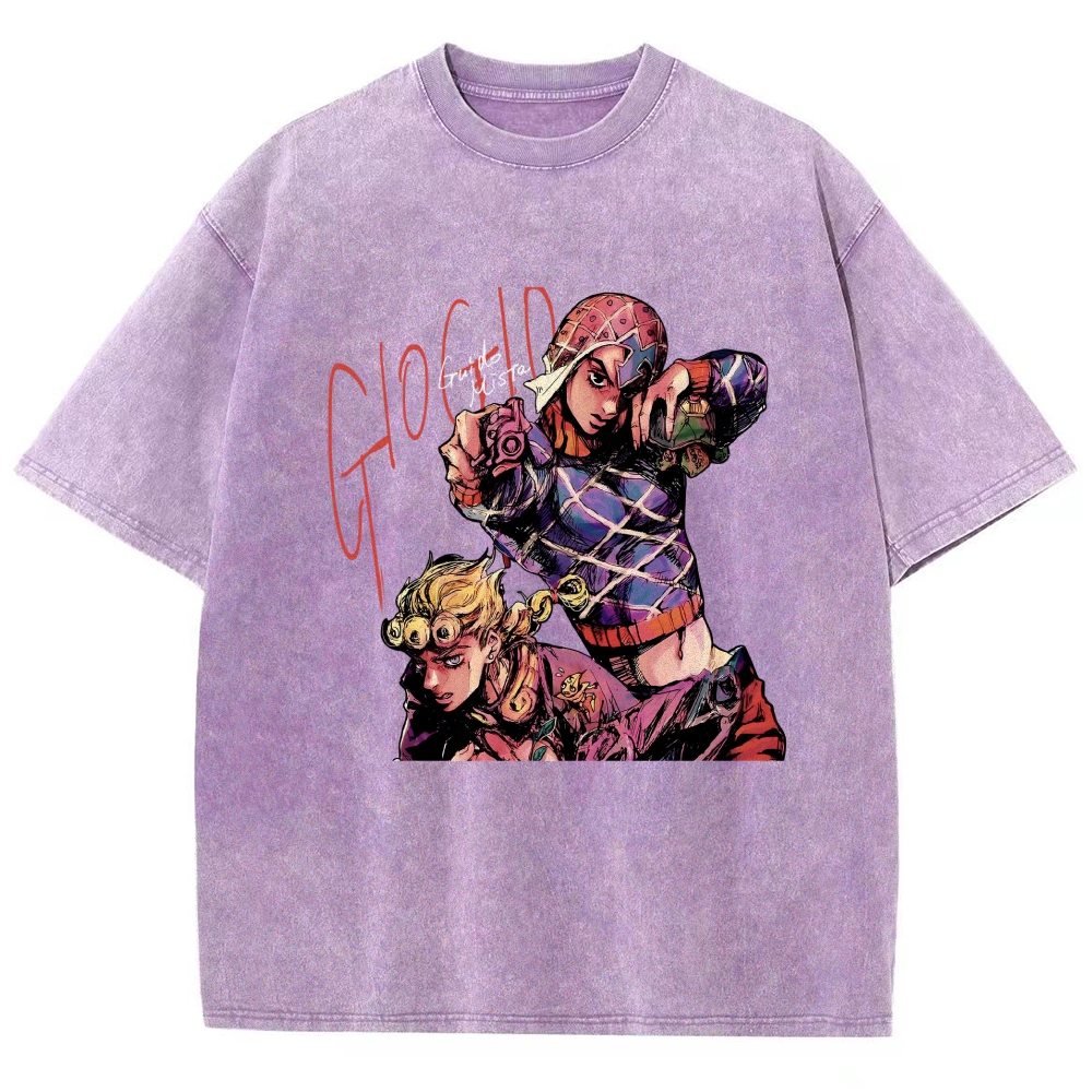 Jojo's Bizarre Adventure washed tshirt 2605001144