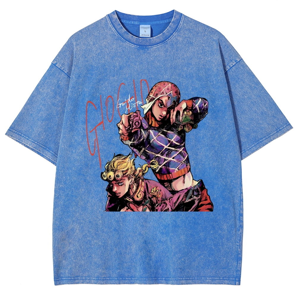 Jojo's Bizarre Adventure washed tshirt 2605001144