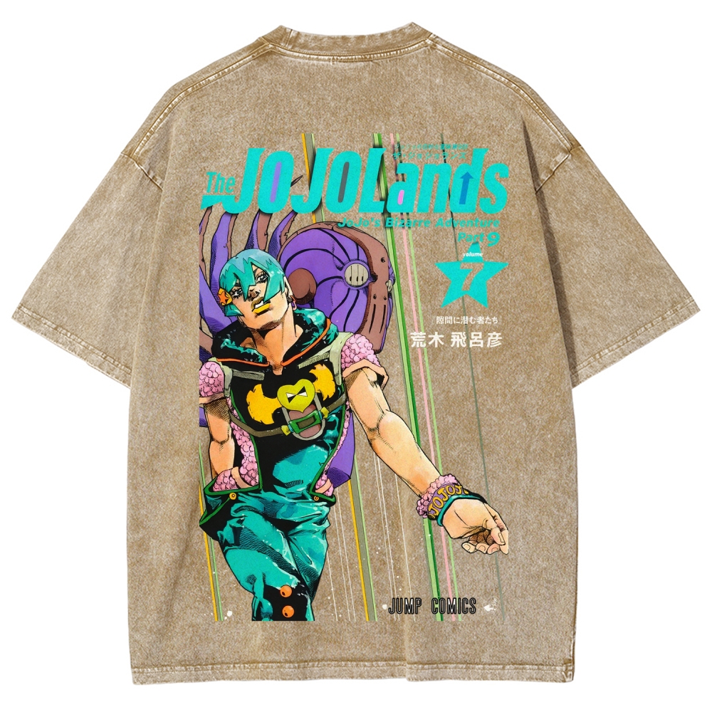 Jojo's Bizarre Adventure Unisex Fit Washed T-Shirt 2605001549
