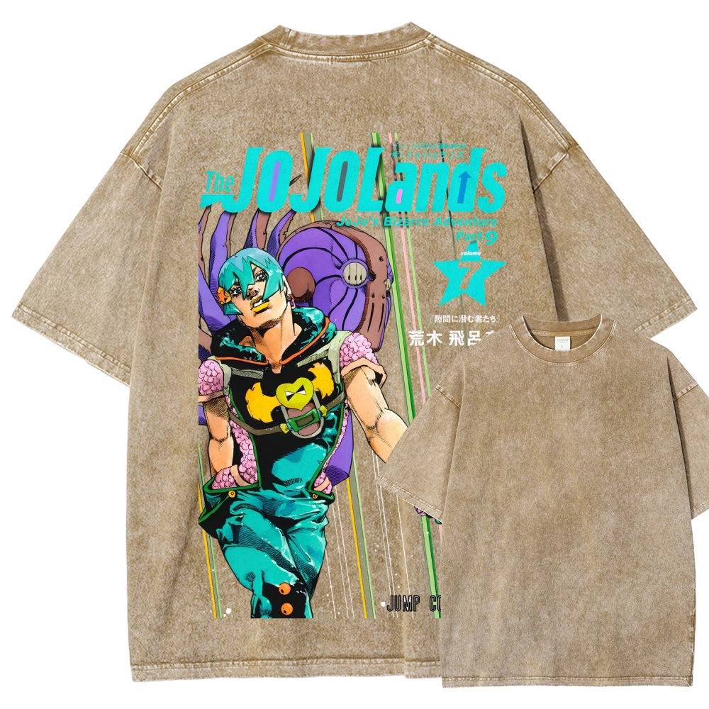 Jojo's Bizarre Adventure Unisex Fit Washed T-Shirt 2605001549