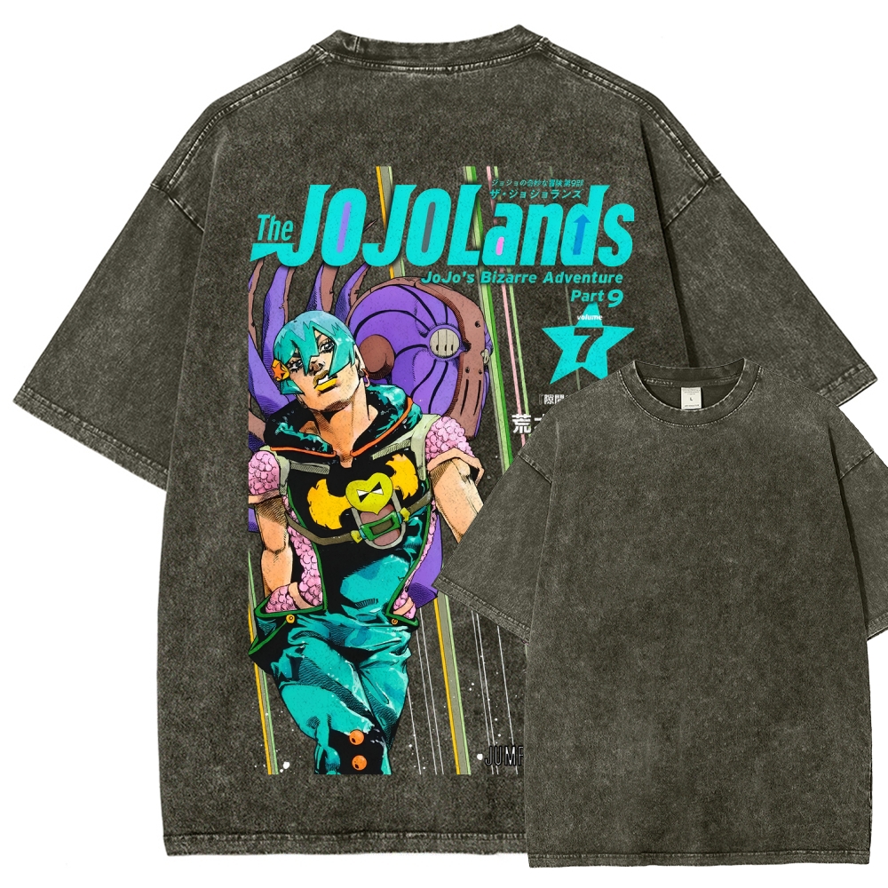 Jojo's Bizarre Adventure Unisex Fit Washed T-Shirt 2605001549