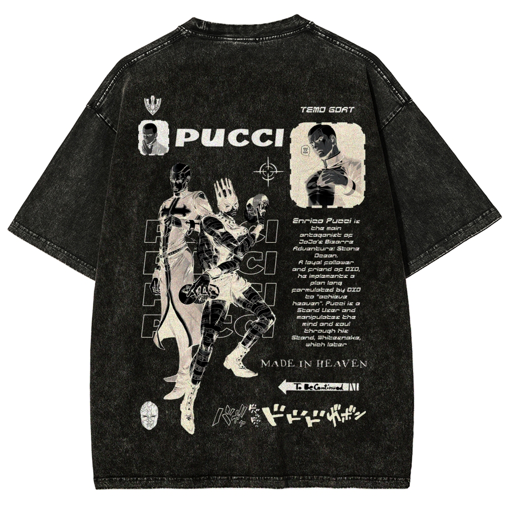 Jojo's Bizarre Adventure Unisex Fit Washed T-Shirt 2605001555