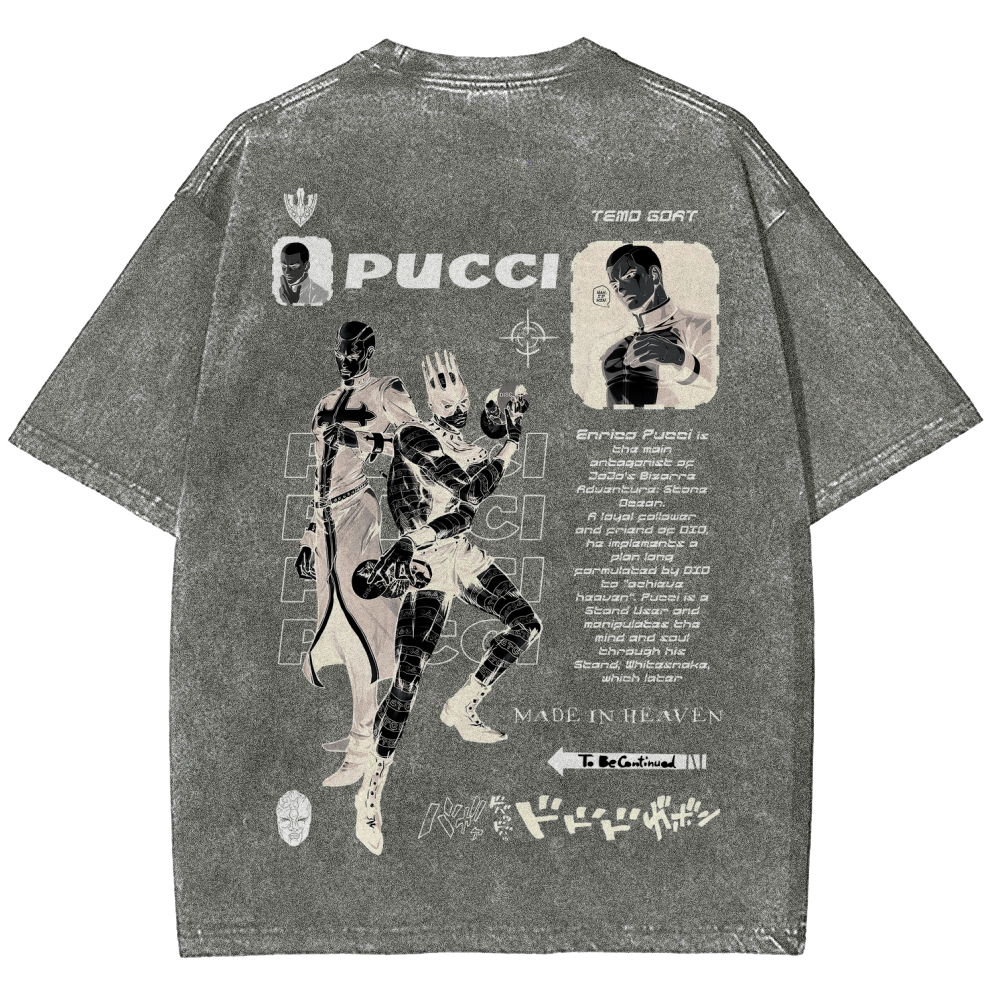 Jojo's Bizarre Adventure Unisex Fit Washed T-Shirt 2605001555