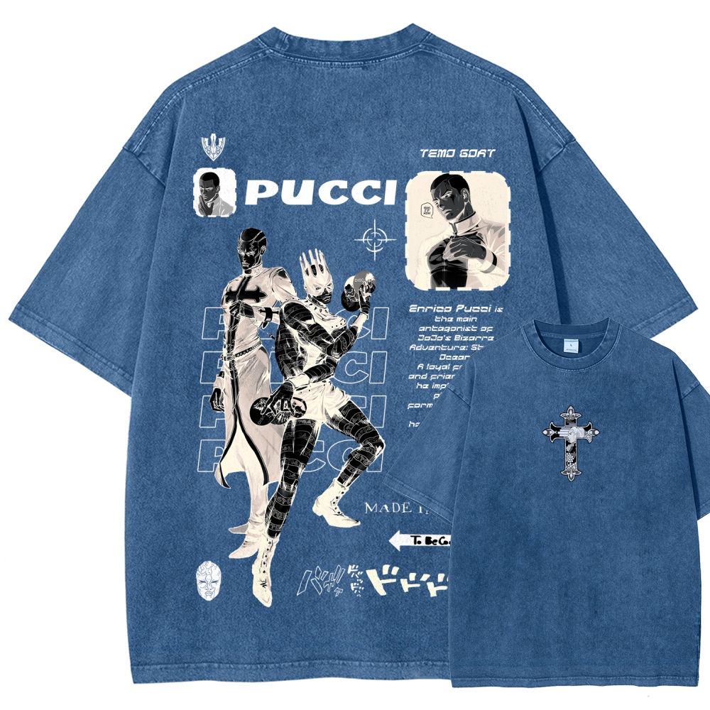 Jojo's Bizarre Adventure Unisex Fit Washed T-Shirt 2605001555