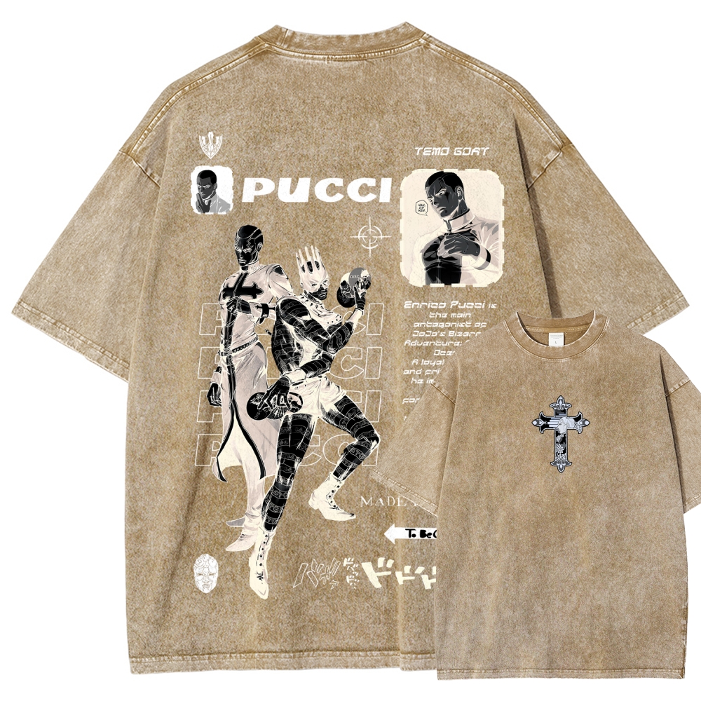 Jojo's Bizarre Adventure Unisex Fit Washed T-Shirt 2605001555