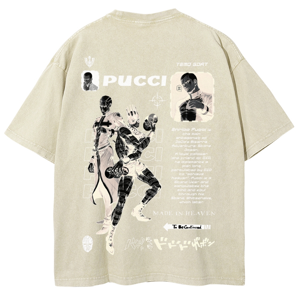 Jojo's Bizarre Adventure Unisex Fit Washed T-Shirt 2605001555