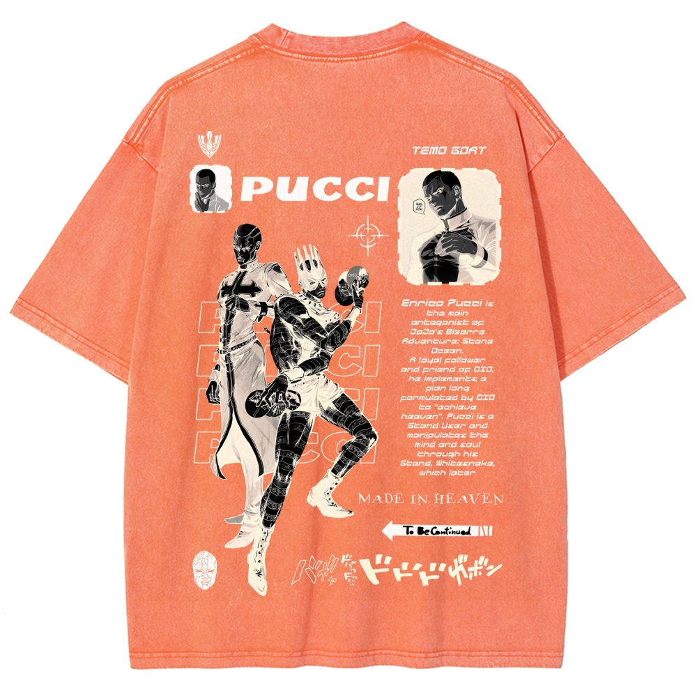 Jojo's Bizarre Adventure Unisex Fit Washed T-Shirt 2605001555