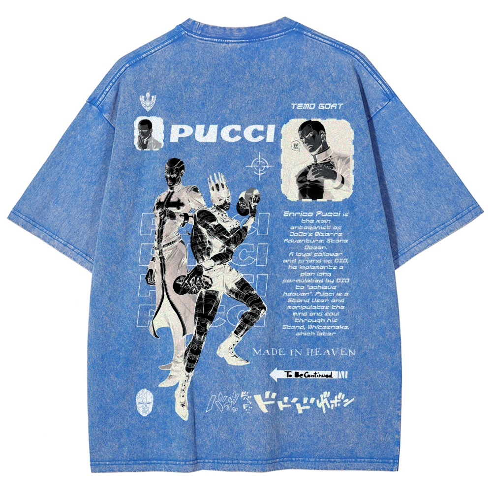 Jojo's Bizarre Adventure Unisex Fit Washed T-Shirt 2605001555