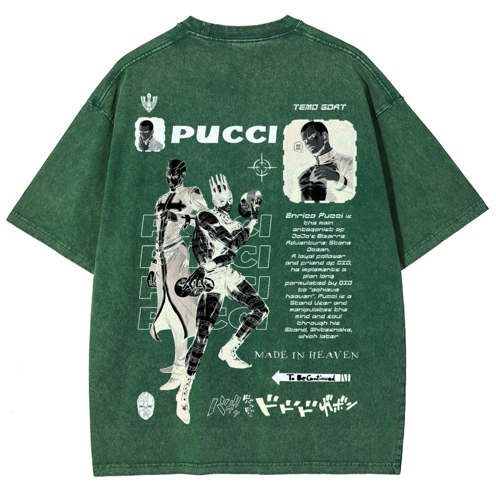 Jojo's Bizarre Adventure Unisex Fit Washed T-Shirt 2605001555