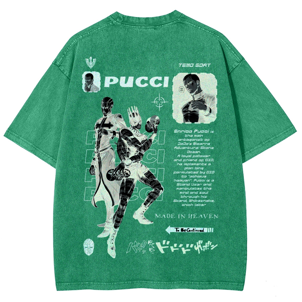 Jojo's Bizarre Adventure Unisex Fit Washed T-Shirt 2605001555