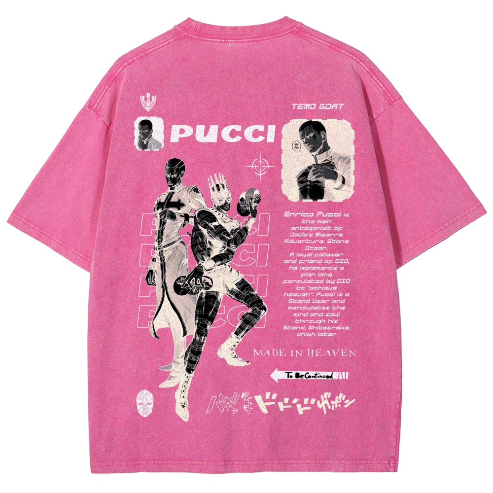 Jojo's Bizarre Adventure Unisex Fit Washed T-Shirt 2605001555