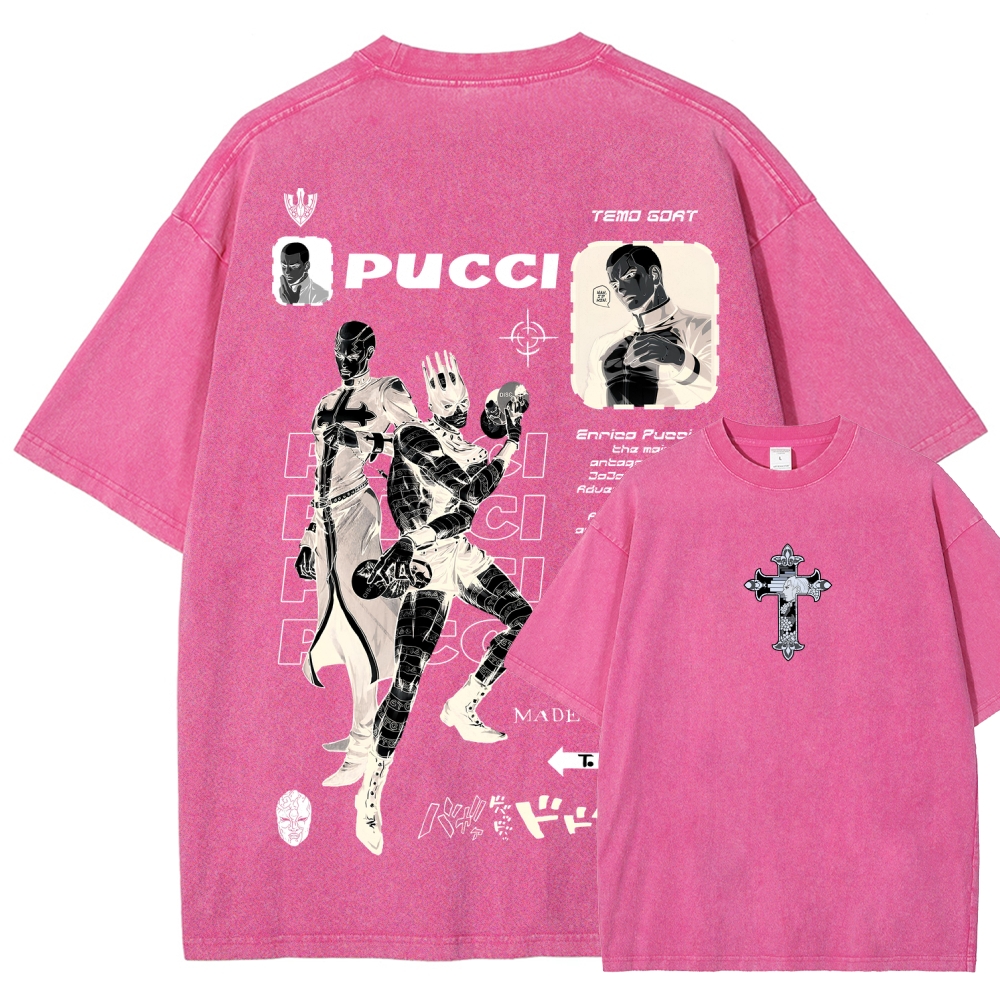 Jojo's Bizarre Adventure Unisex Fit Washed T-Shirt 2605001555