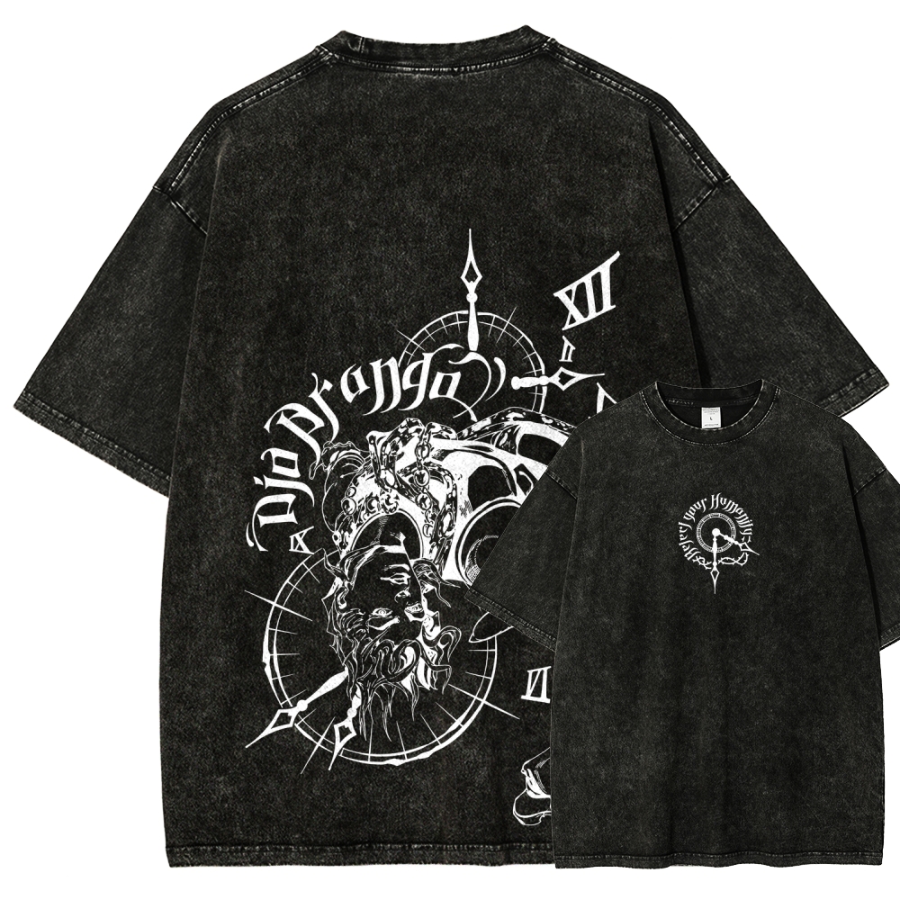 Jojo's Bizarre Adventure Unisex Fit Washed T-Shirt 2605001566