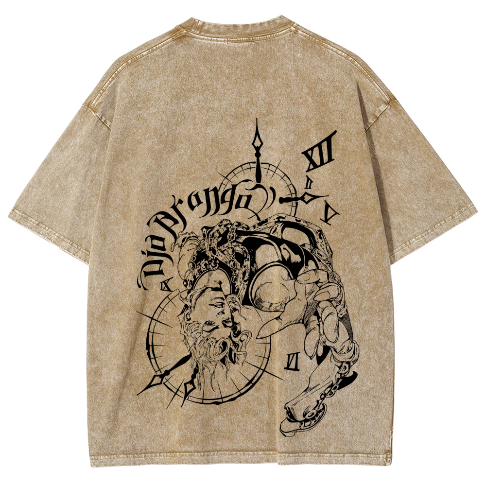 Jojo's Bizarre Adventure Unisex Fit Washed T-Shirt 2605001566