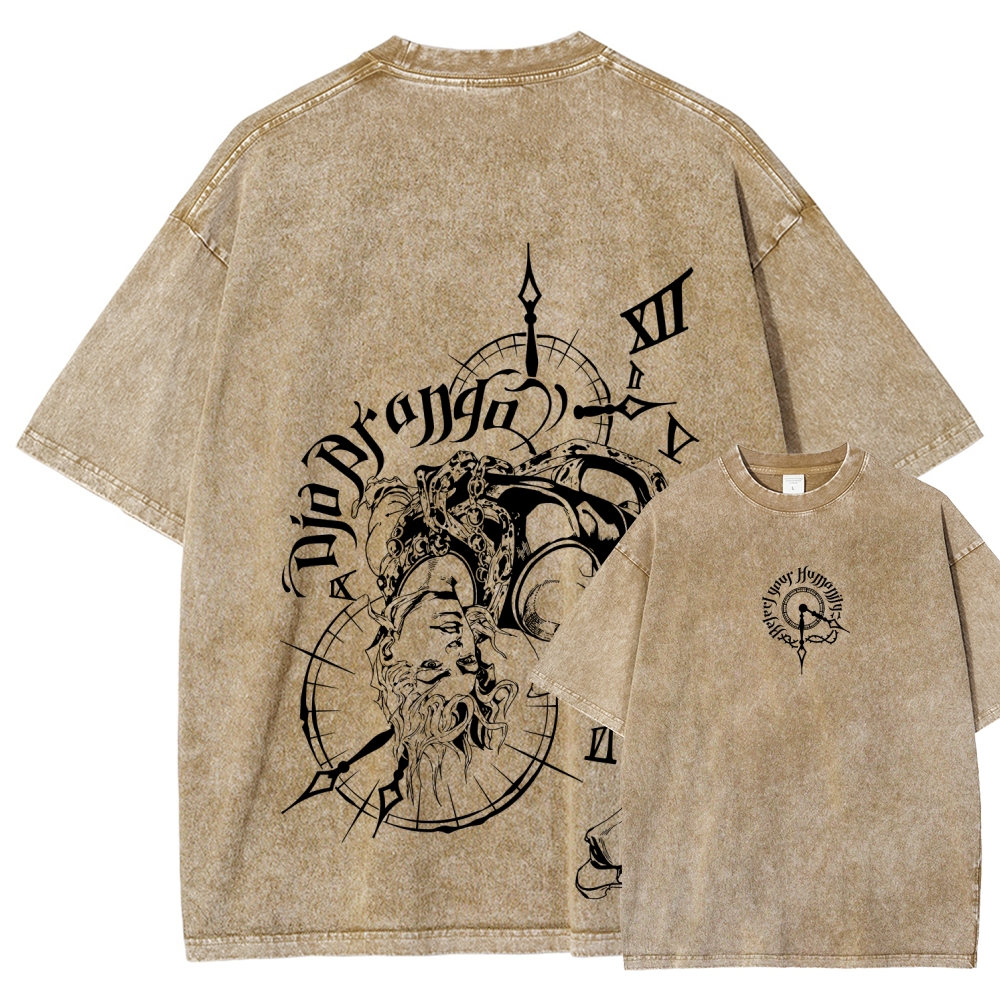 Jojo's Bizarre Adventure Unisex Fit Washed T-Shirt 2605001566