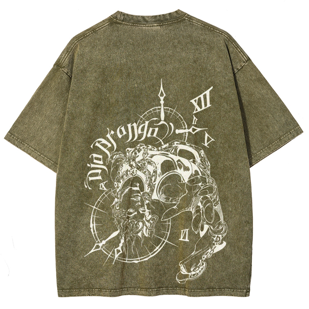 Jojo's Bizarre Adventure Unisex Fit Washed T-Shirt 2605001566