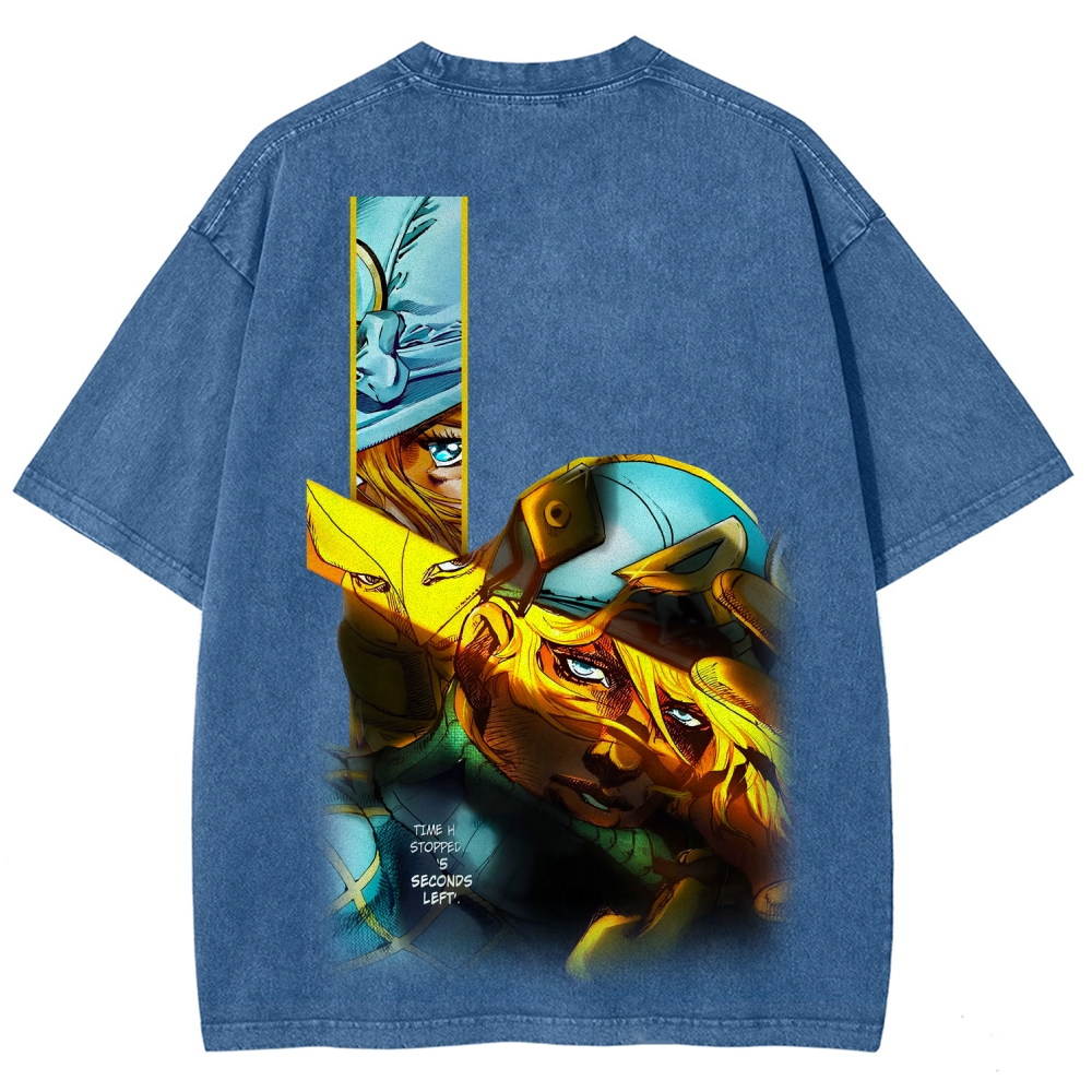 Jojo's Bizarre Adventure Unisex Fit Washed T-Shirt 2605002143