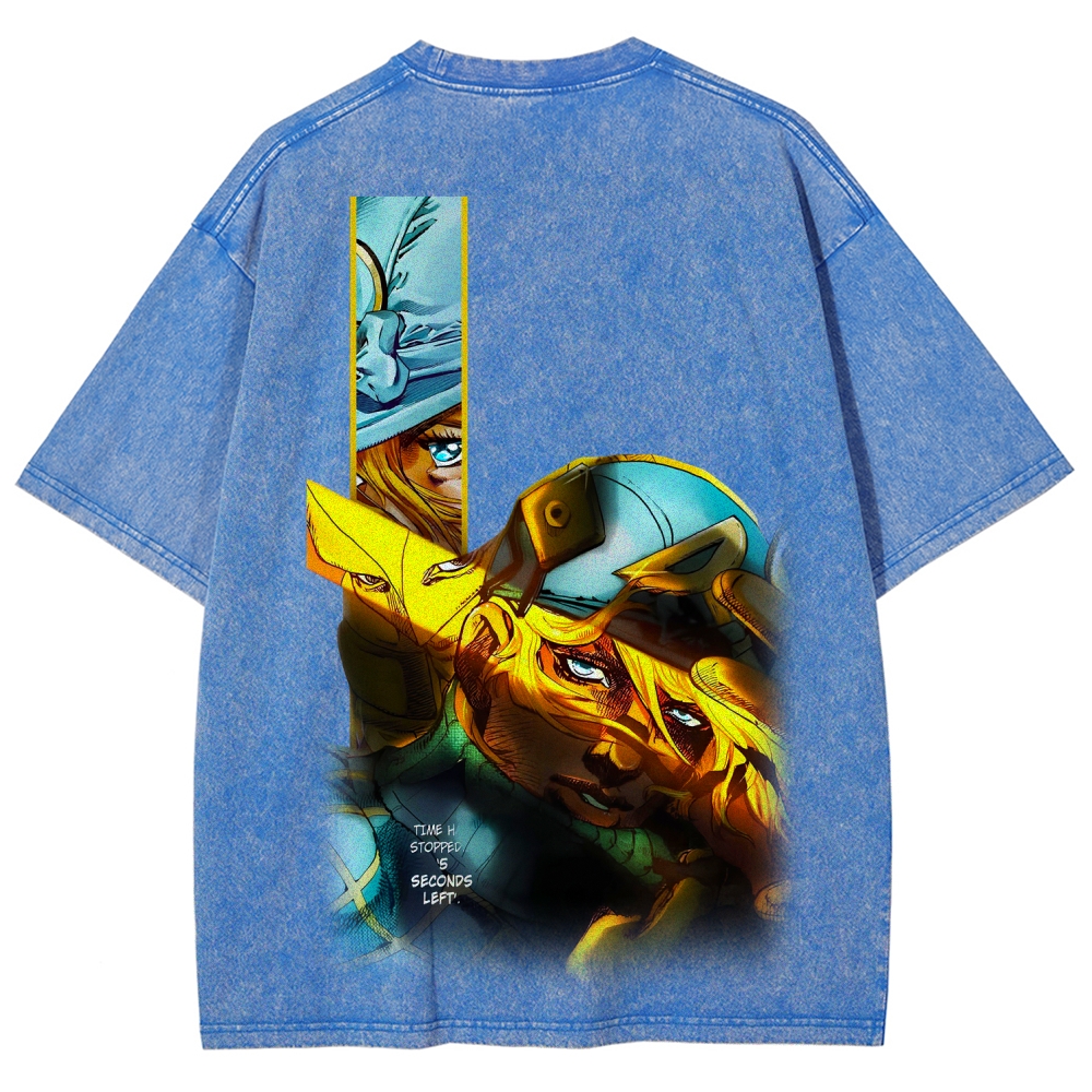 Jojo's Bizarre Adventure Unisex Fit Washed T-Shirt 2605002143