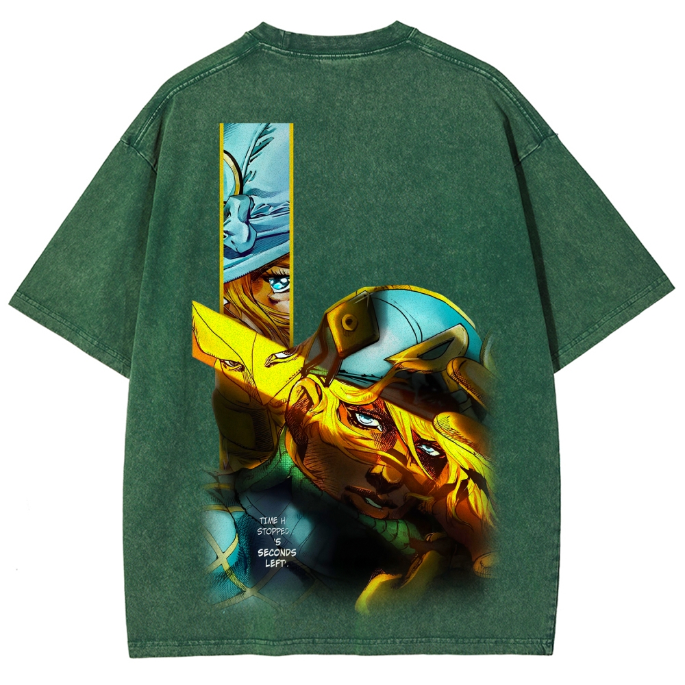 Jojo's Bizarre Adventure Unisex Fit Washed T-Shirt 2605002143