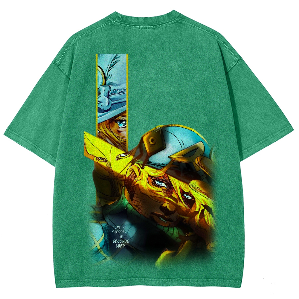 Jojo's Bizarre Adventure Unisex Fit Washed T-Shirt 2605002143