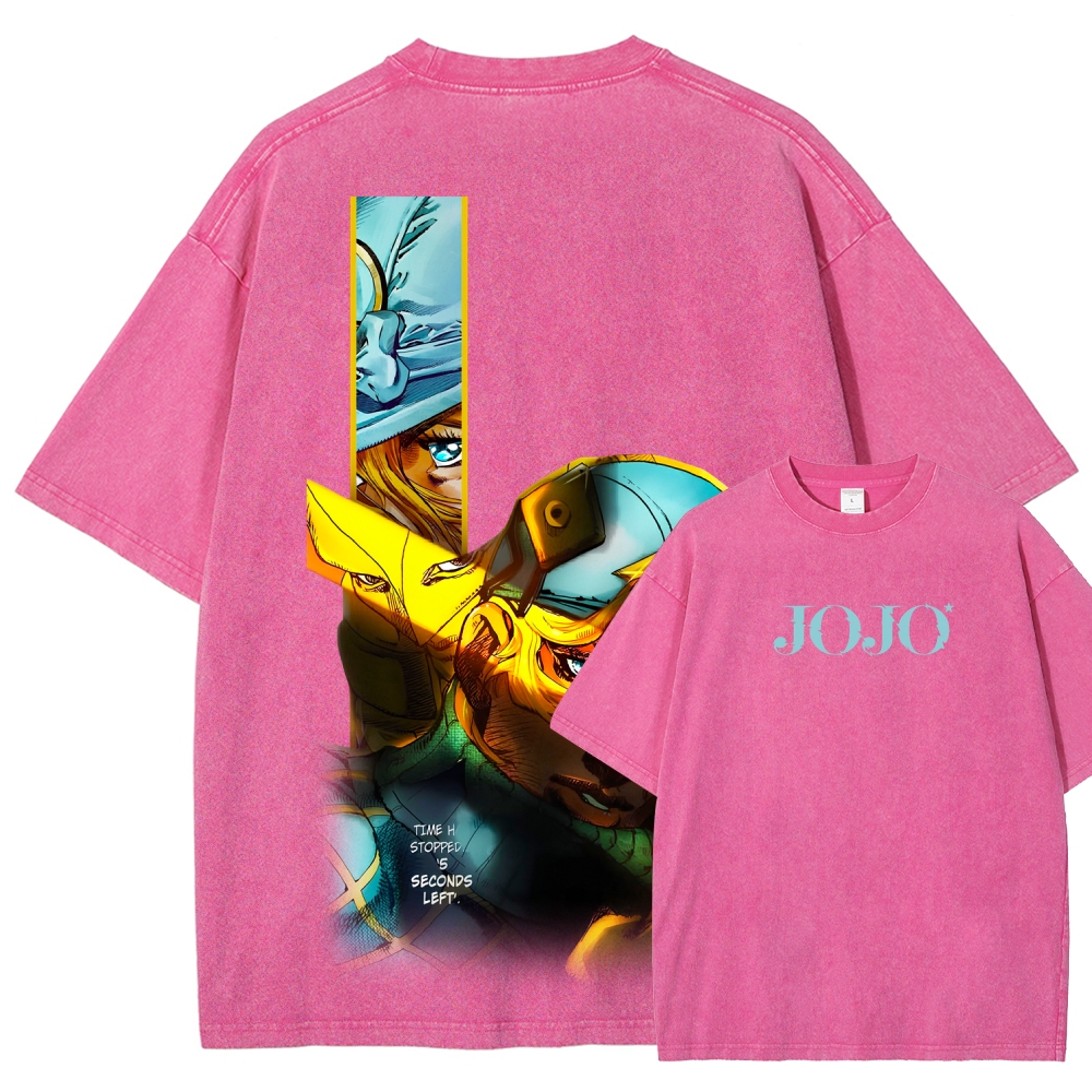 Jojo's Bizarre Adventure Unisex Fit Washed T-Shirt 2605002143