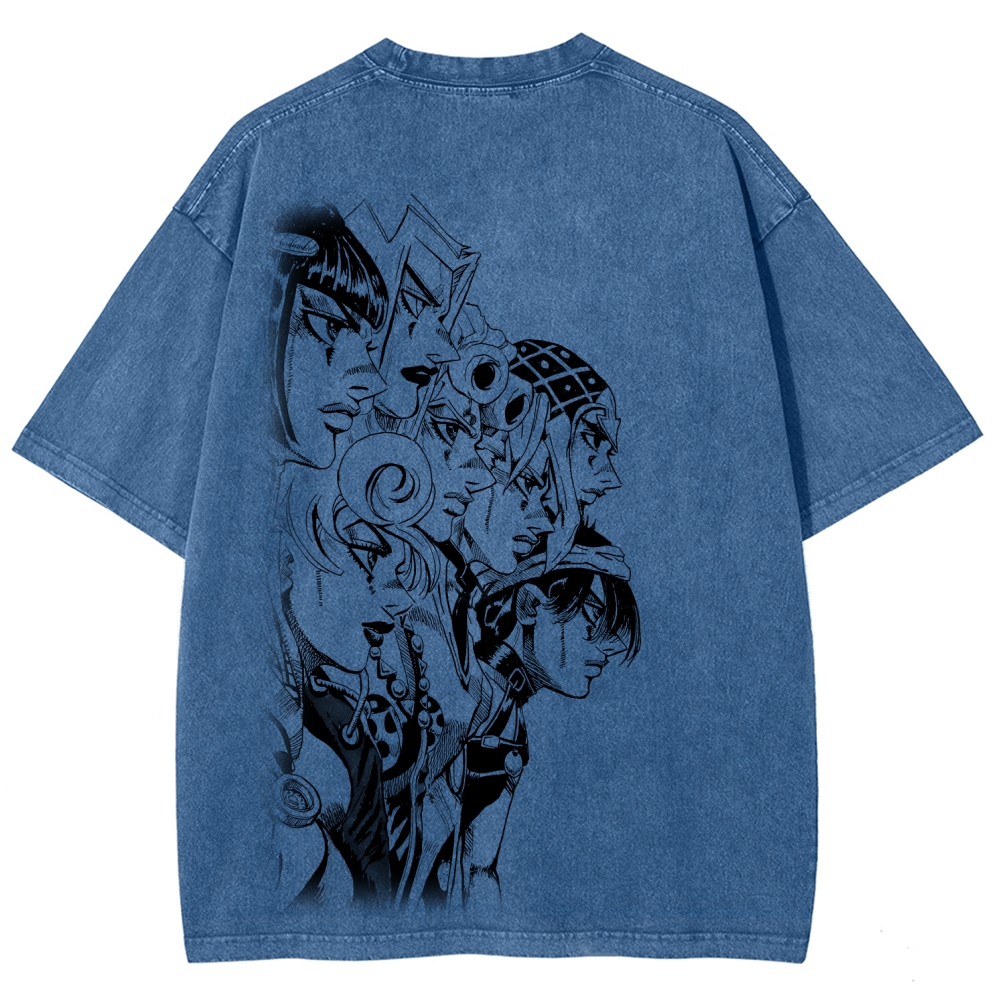 Jojo's Bizarre Adventure Unisex Fit Washed T-Shirt 2605002131