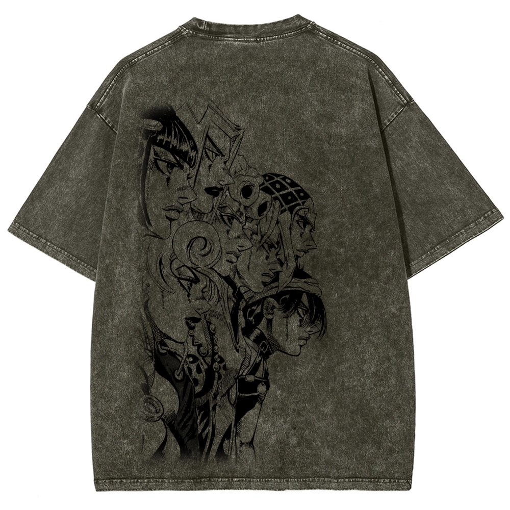 Jojo's Bizarre Adventure Unisex Fit Washed T-Shirt 2605002131