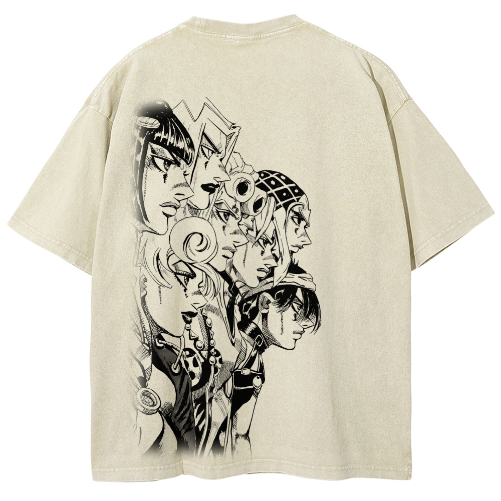 Jojo's Bizarre Adventure Unisex Fit Washed T-Shirt 2605002131