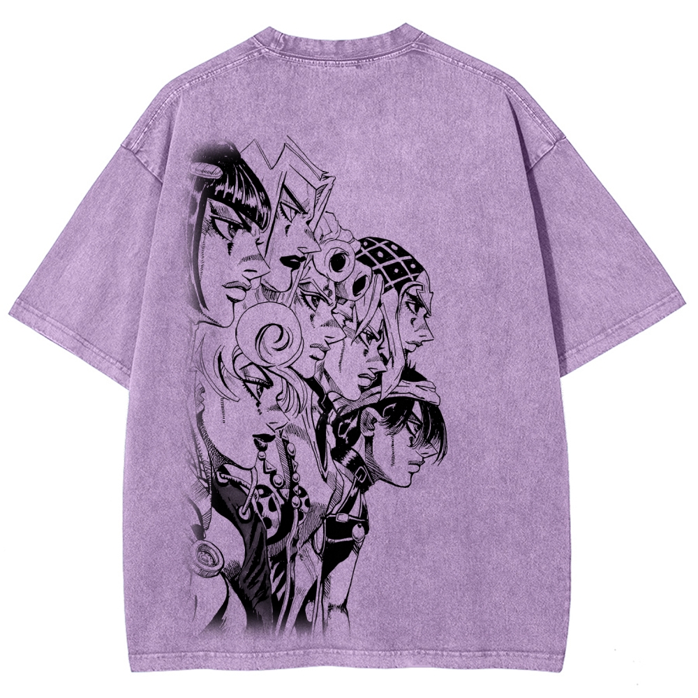 Jojo's Bizarre Adventure Unisex Fit Washed T-Shirt 2605002131