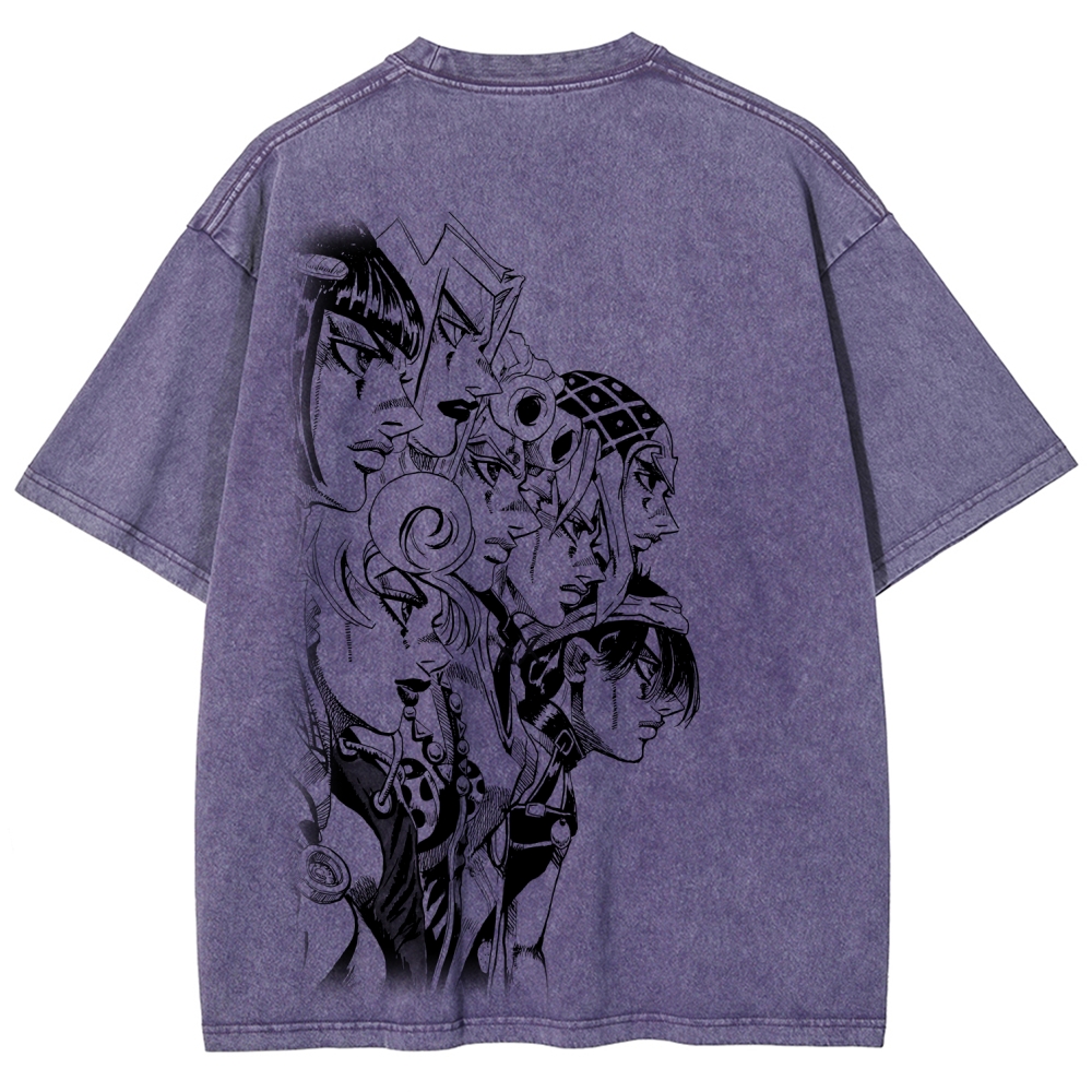 Jojo's Bizarre Adventure Unisex Fit Washed T-Shirt 2605002131