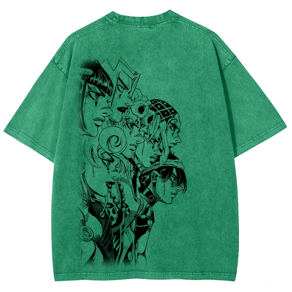 Jojo's Bizarre Adventure Unisex Fit Washed T-Shirt 2605002131