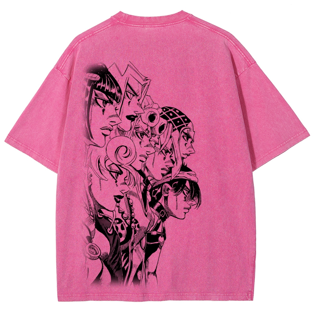 Jojo's Bizarre Adventure Unisex Fit Washed T-Shirt 2605002131