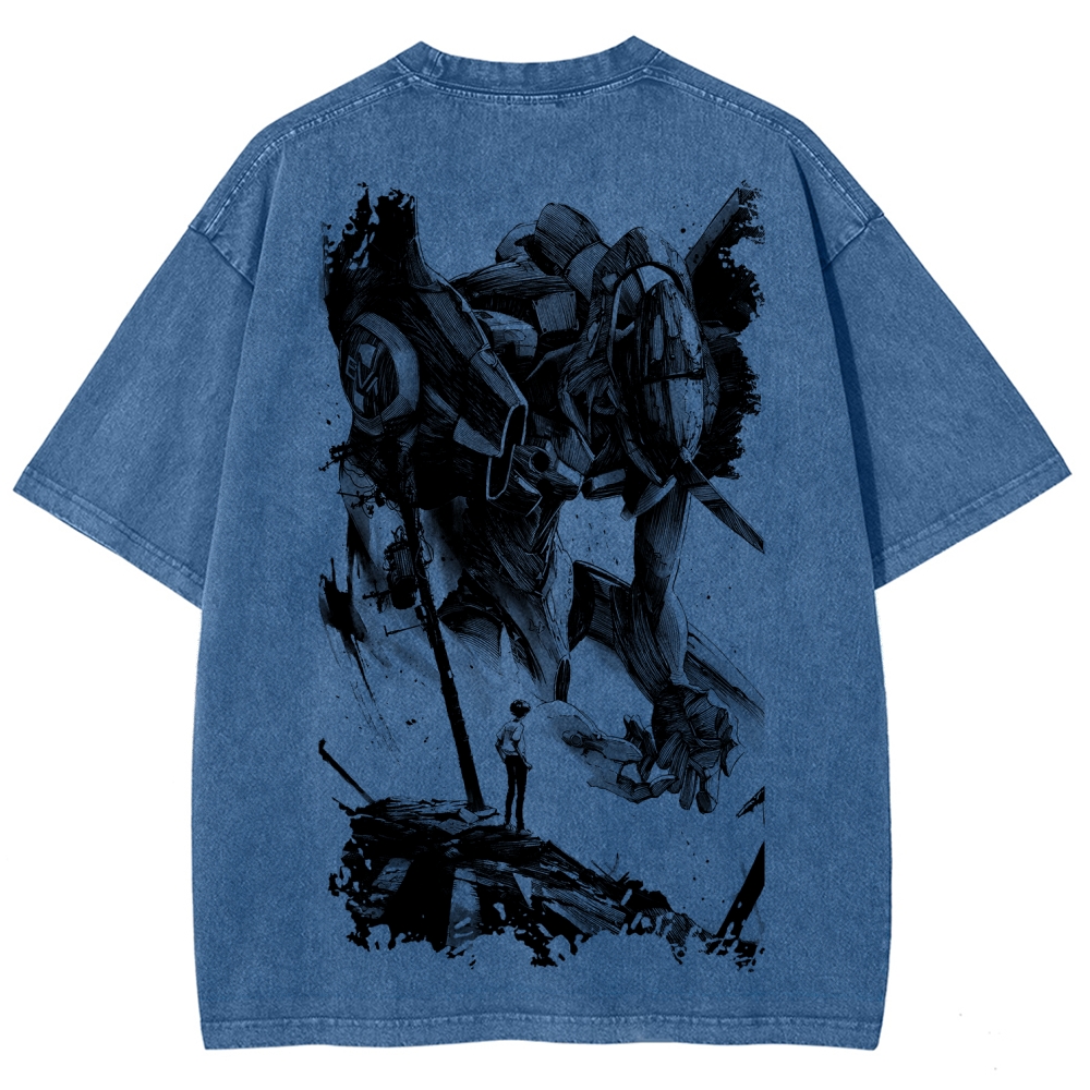 Neon Genesis Evangelion Unisex Fit Washed T-Shirt 2605003390