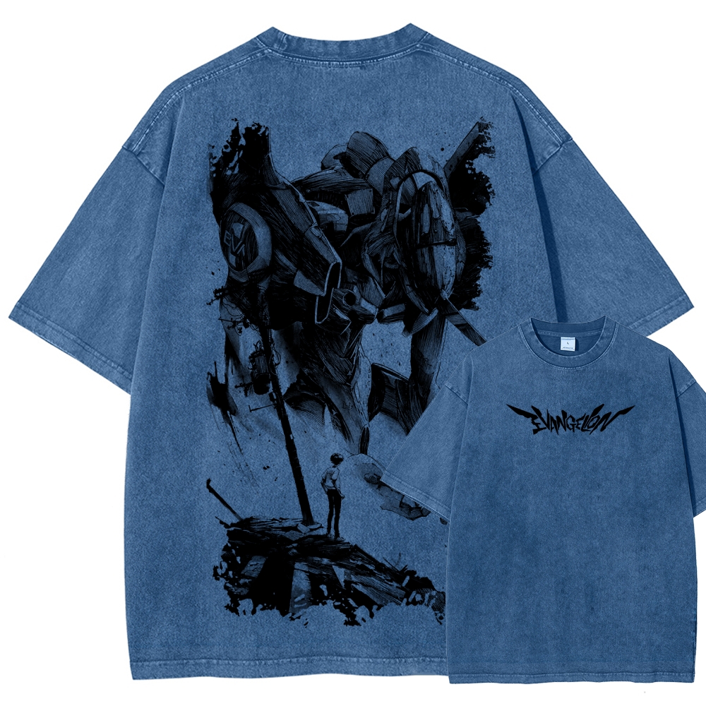 Neon Genesis Evangelion Unisex Fit Washed T-Shirt 2605003390