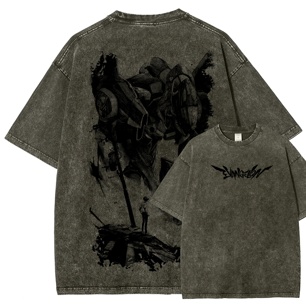 Neon Genesis Evangelion Unisex Fit Washed T-Shirt 2605003390