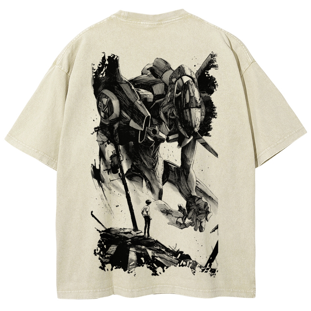 Neon Genesis Evangelion Unisex Fit Washed T-Shirt 2605003390