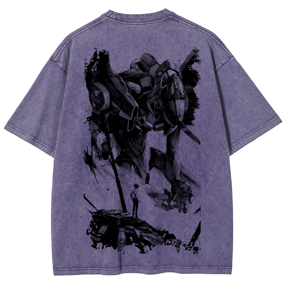 Neon Genesis Evangelion Unisex Fit Washed T-Shirt 2605003390
