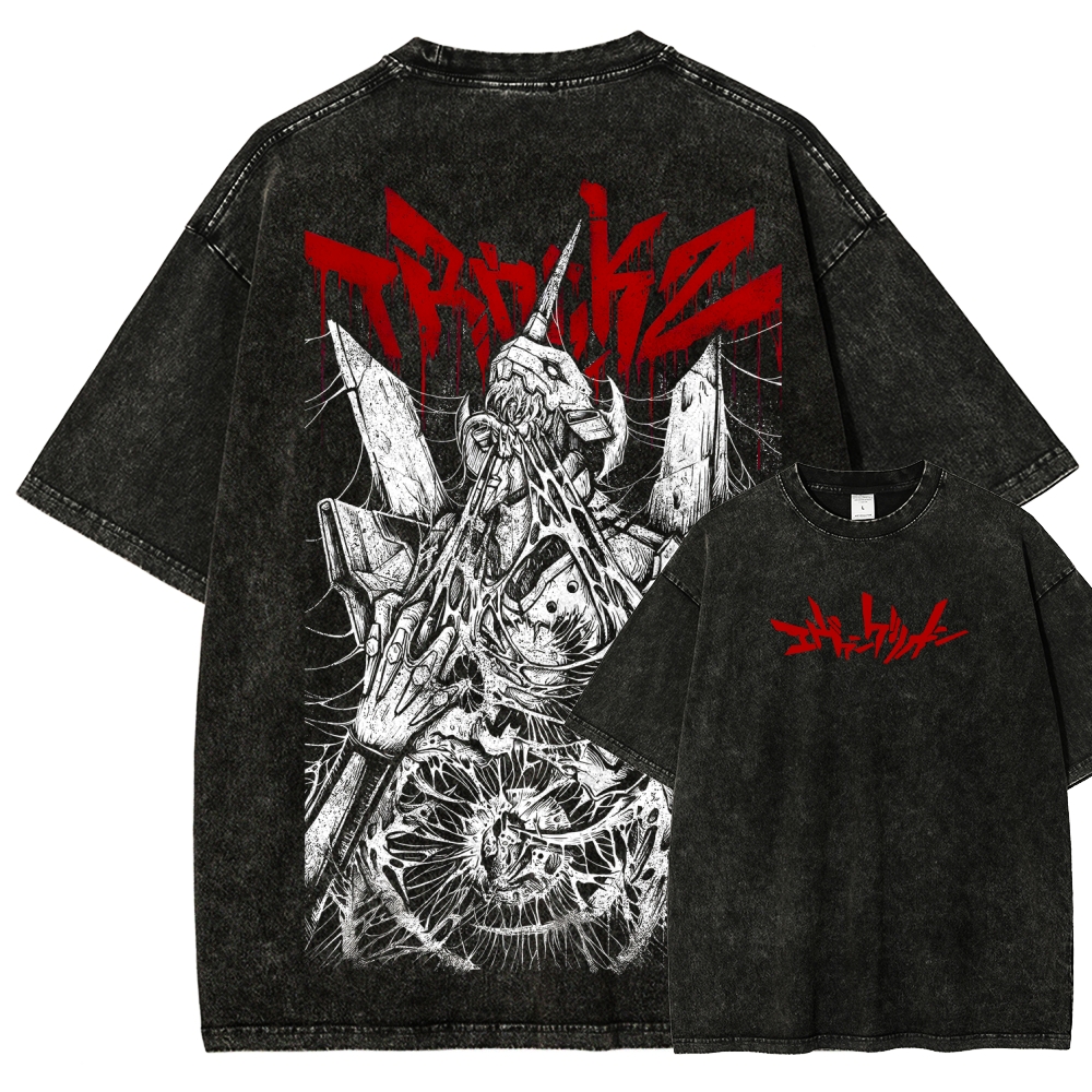Neon Genesis Evangelion Unisex Fit Washed T-Shirt 2605004817