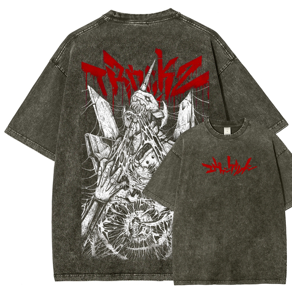Neon Genesis Evangelion Unisex Fit Washed T-Shirt 2605004817