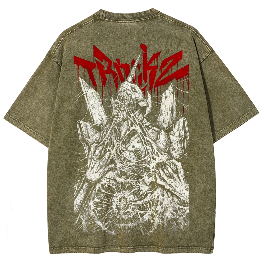 Neon Genesis Evangelion Unisex Fit Washed T-Shirt 2605004817